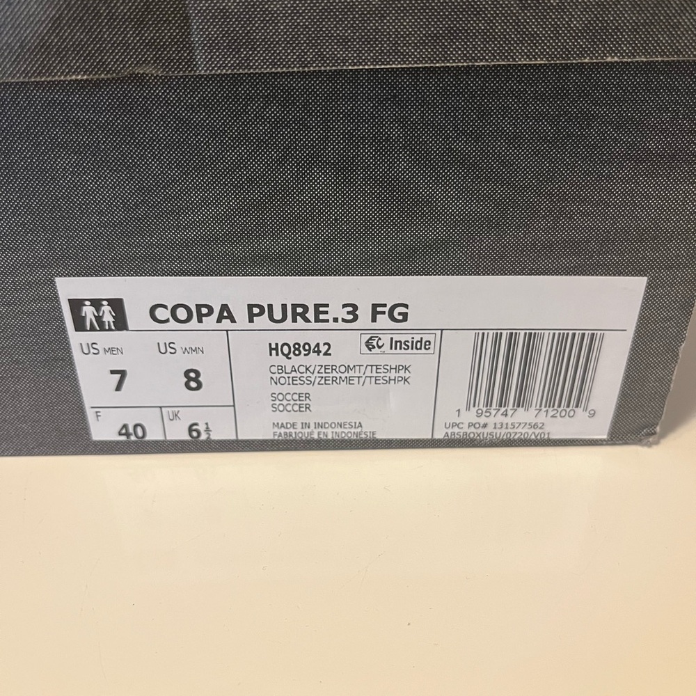 adidas Black and White Athletic Shoes with Pink Accents - Picture 4 of 4
